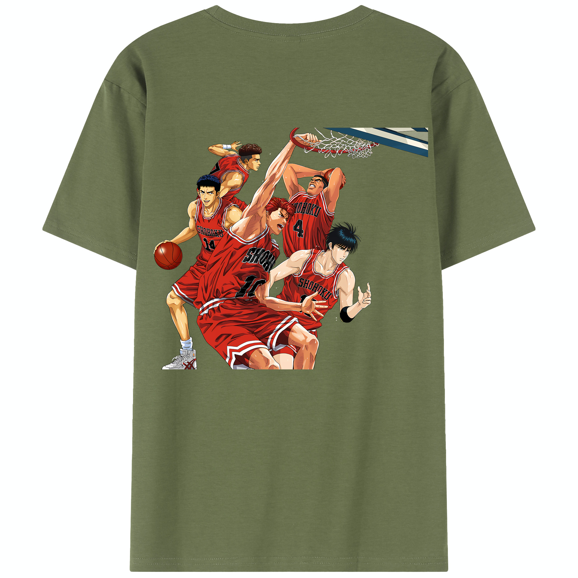 SLAM DUNK／スラムダンク 綿100％半袖Tシャツ（背面プリント）